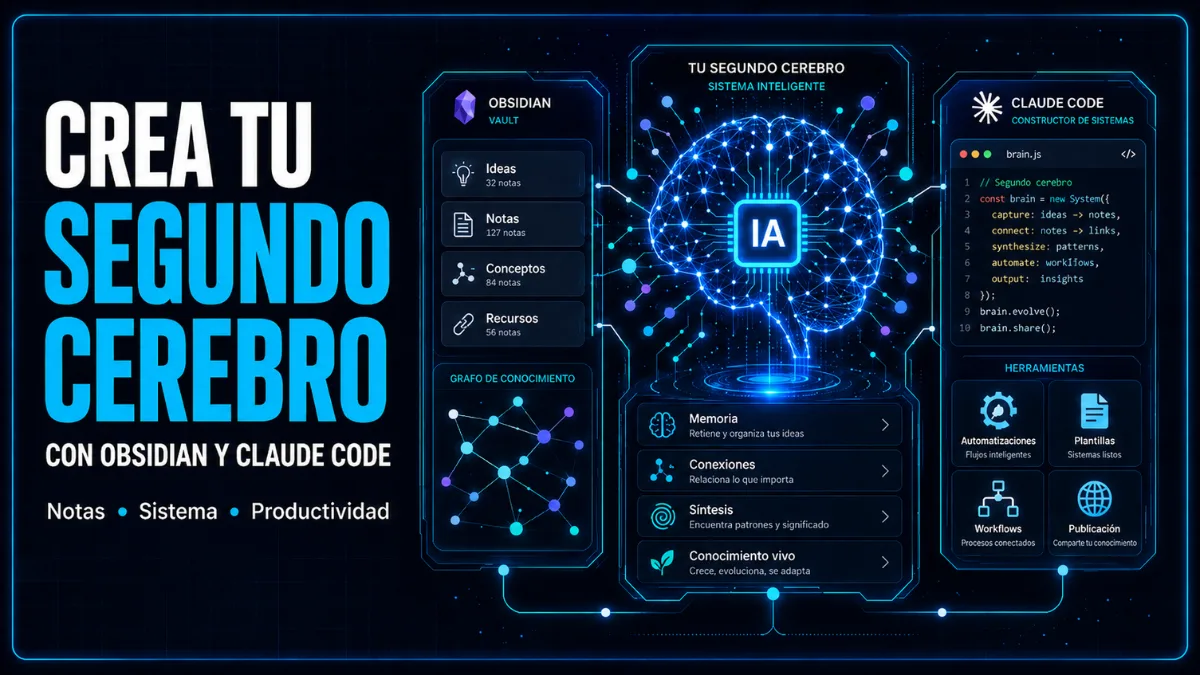 Crea tu segundo cerebro con Obsidian y Claude Code